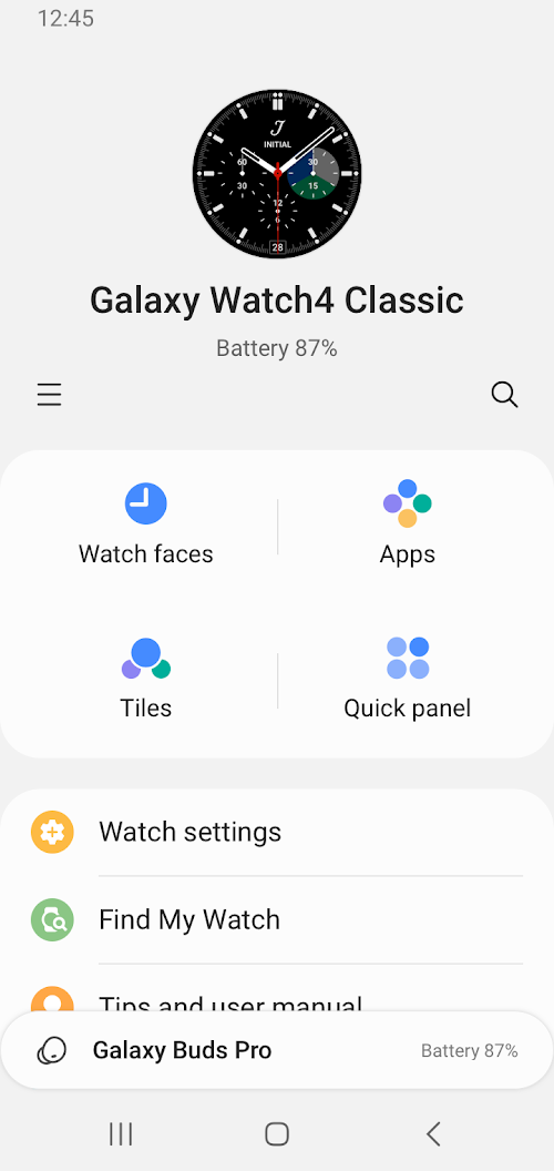 Galaxy Wearable  Screenshots
