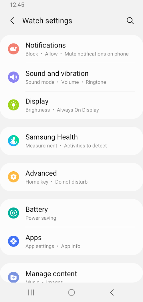 Galaxy Wearable  Screenshots