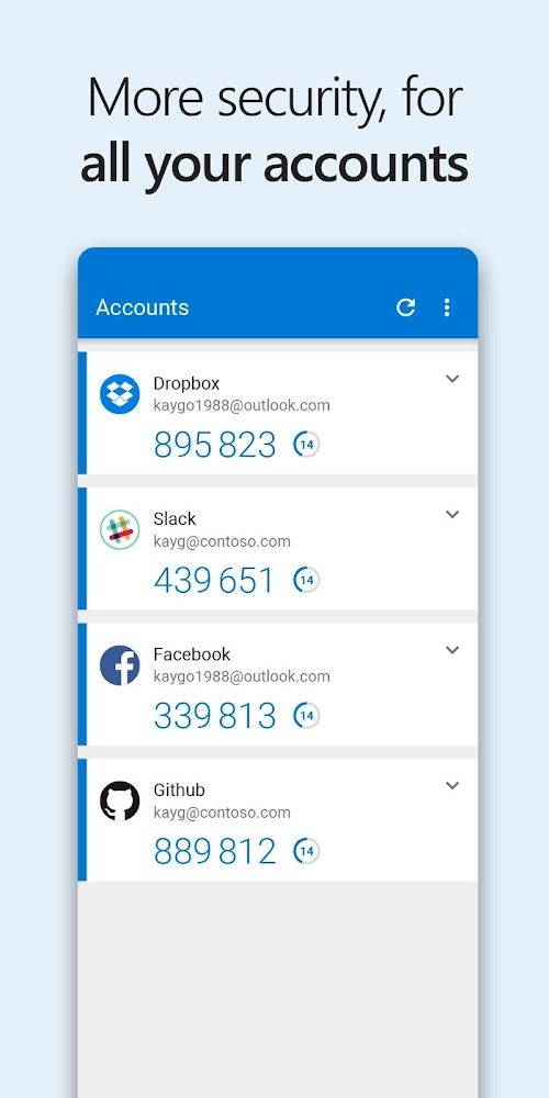 Microsoft Authenticator  Screenshots