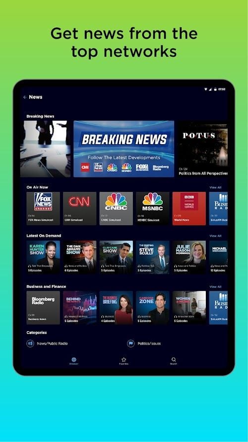 SiriusXM  Screenshots