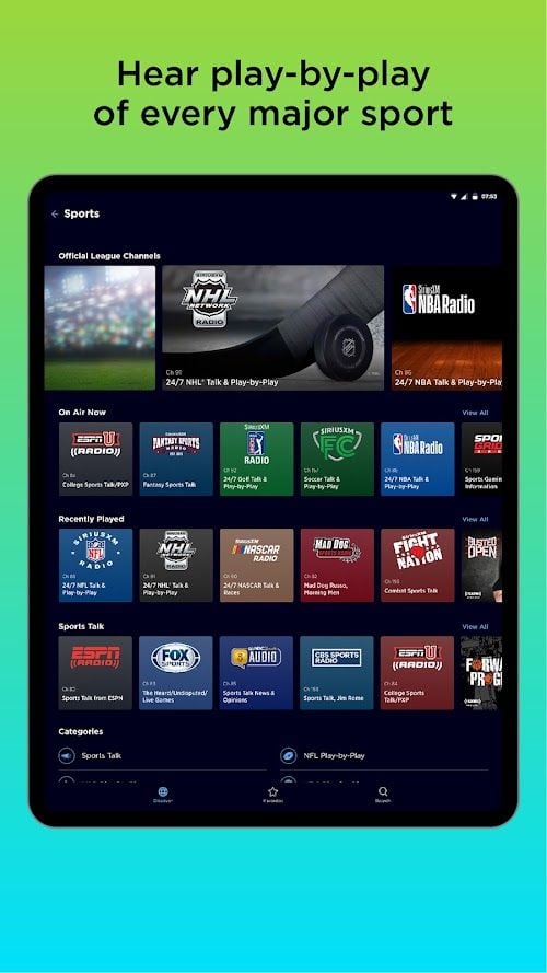 SiriusXM  Screenshots