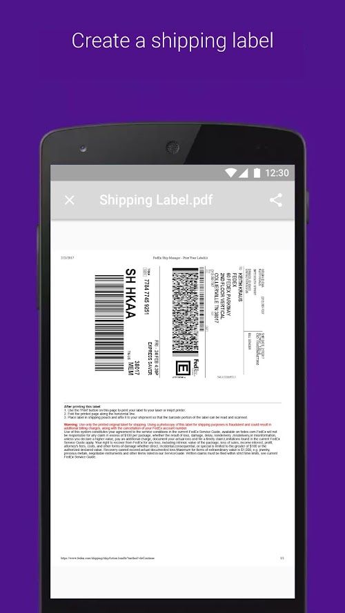 FedEx Mobile  Screenshots