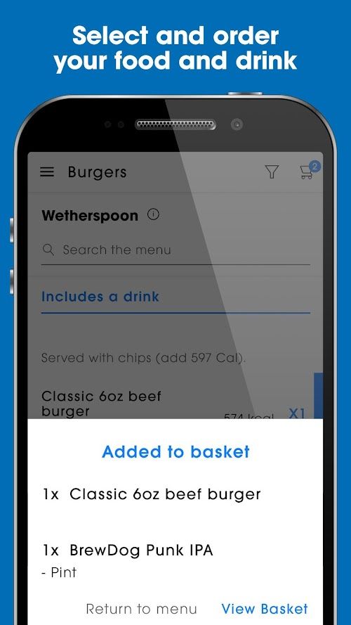 Wetherspoon Order and Pay  Screenshots